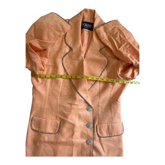 Solini New York Women’s Vintage Blazer with Rhinstone Trim Size 10 - Picture 7 of 11
